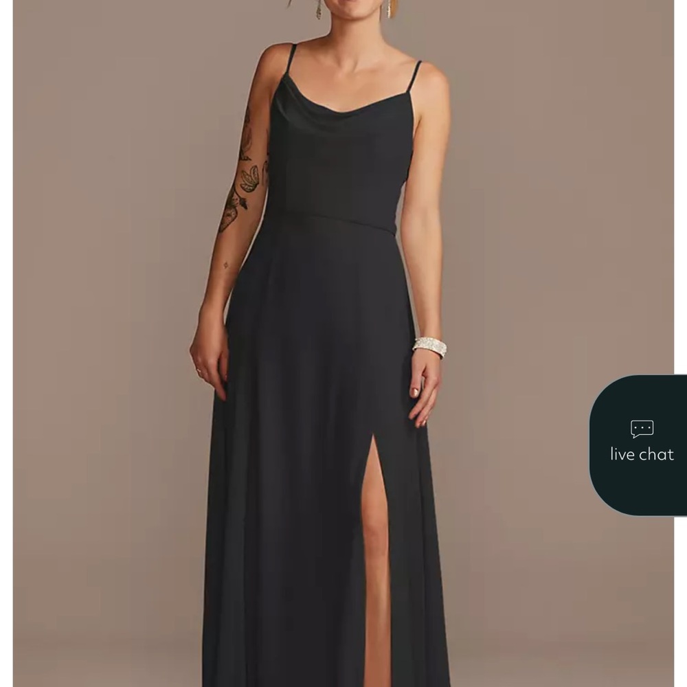 Elegant Black Bridesmaid Dress